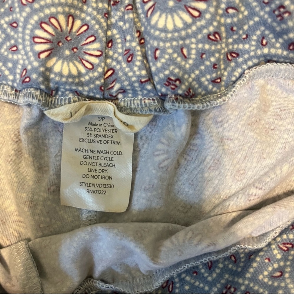 Lucky Graphic Tank and Blue Printed Drawstring Shorts and top pajama set - Picture 3 of 7